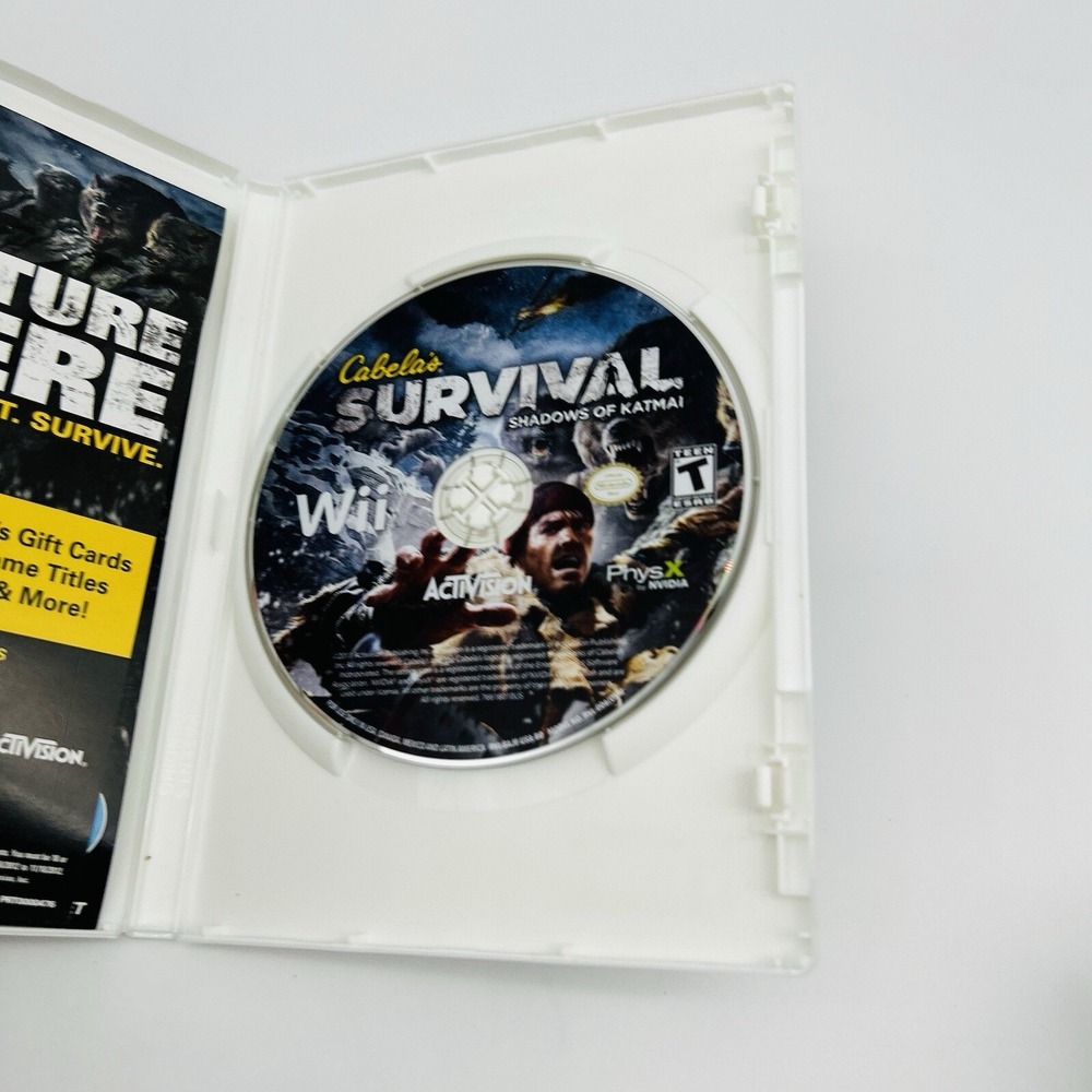 Cabelas Survival Shadows Of Katmai Nintendo Wii Complete CIB Manual Video Game - Picture 16 of 16